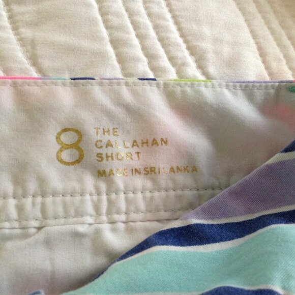 Lilly Pulitzer "8" Shorts, 100% Cotton, Beachy Vibes, Iconic Lilly, Starburst - Picture 4 of 6